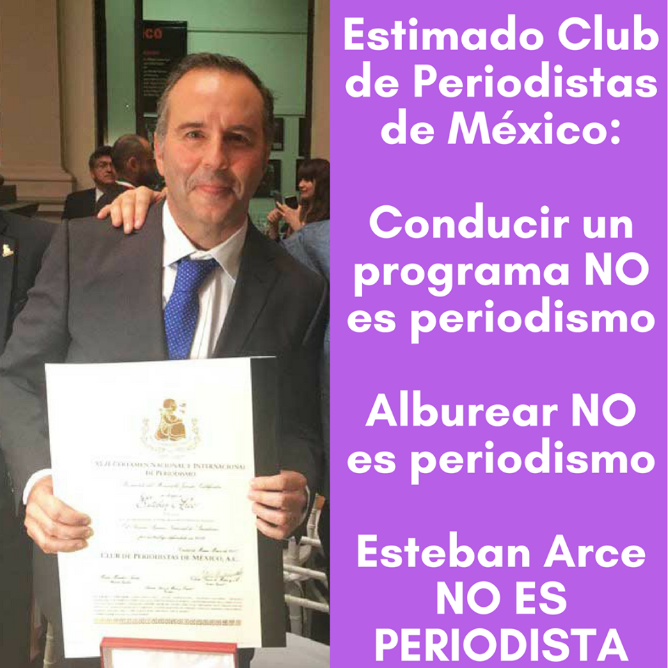 El escéptico de Jalisco ¿Por qué Esteban Arce ganó el premio del Club de Periodistas? El escéptico de Jalisco ¿Por qué Esteban Arce ganó el premio del Club de Periodistas?