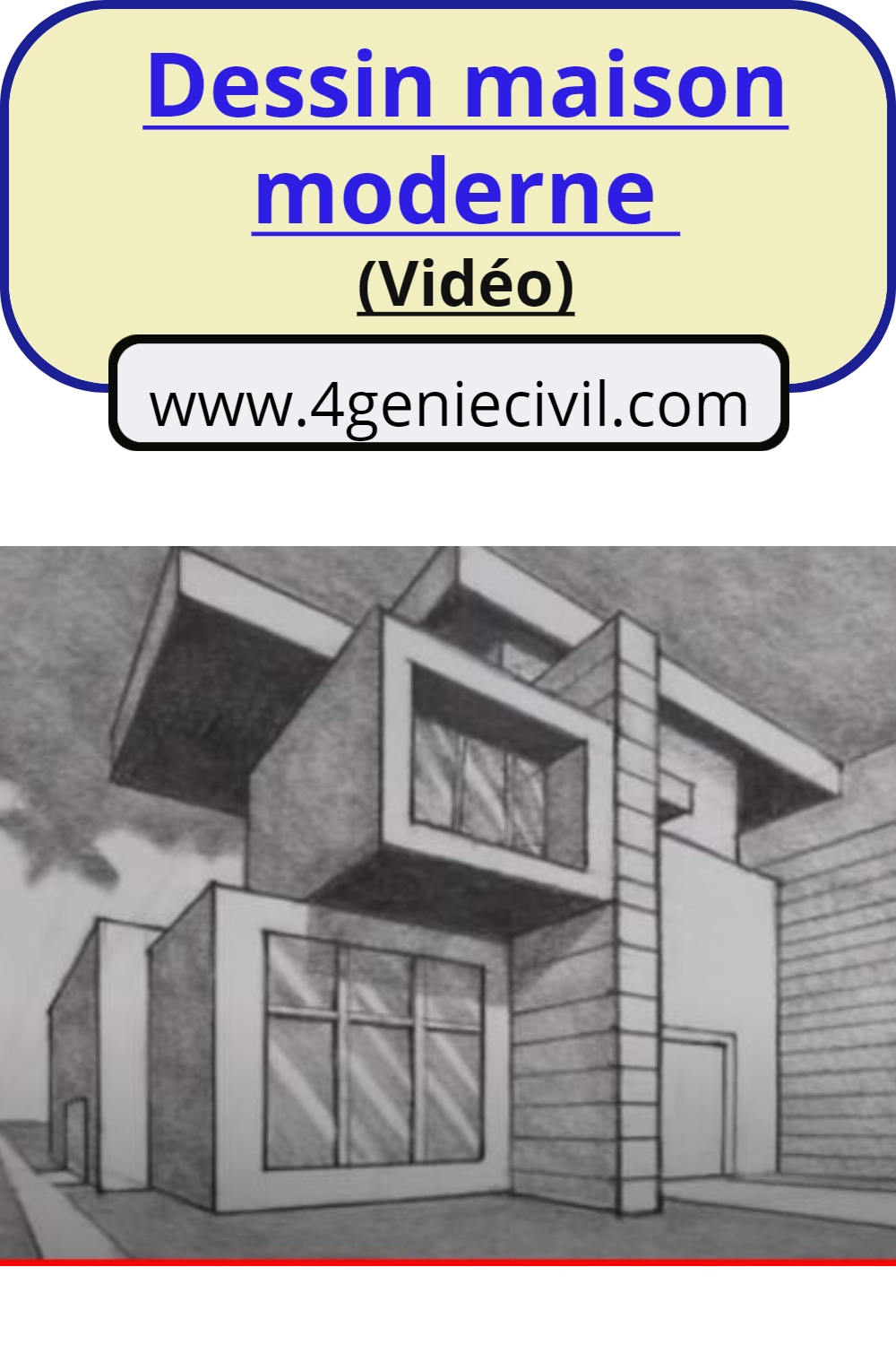 Apprendre le dessin de maison moderne en vidéo