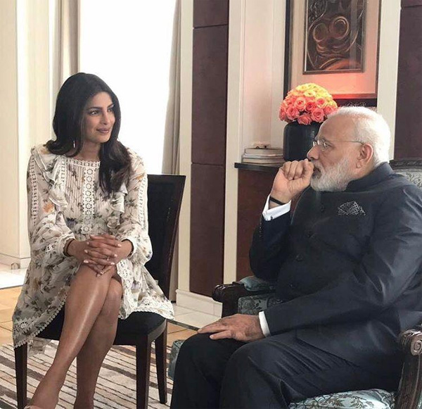 Priyanka Chopra meets Prime Minister Narendra Modi in Berlin, Bollywood, Actress, Meeting, News, Released, Photo, Terrorism, Foreign, Investment, World.