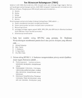 Download Soal Tes Wawasan Kebangsaan Dan Kunci Jawaban Pdf Guru Galeri