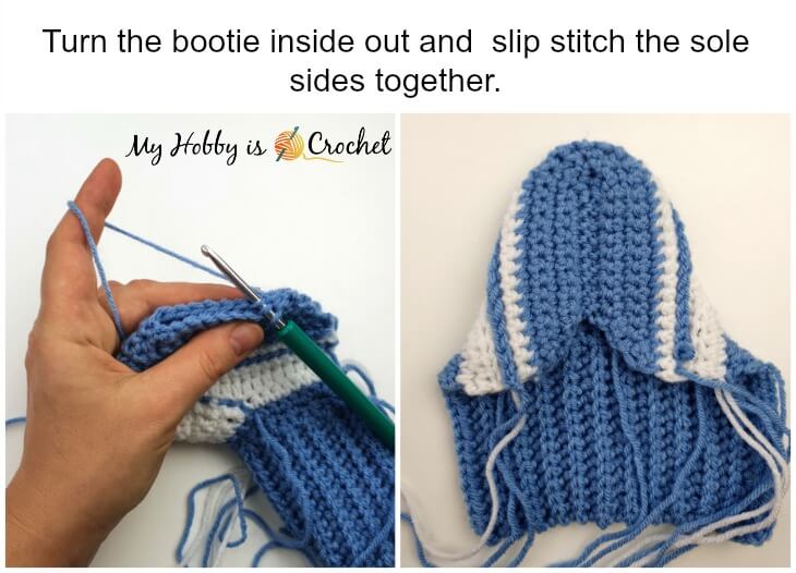 Finishing crochet booties