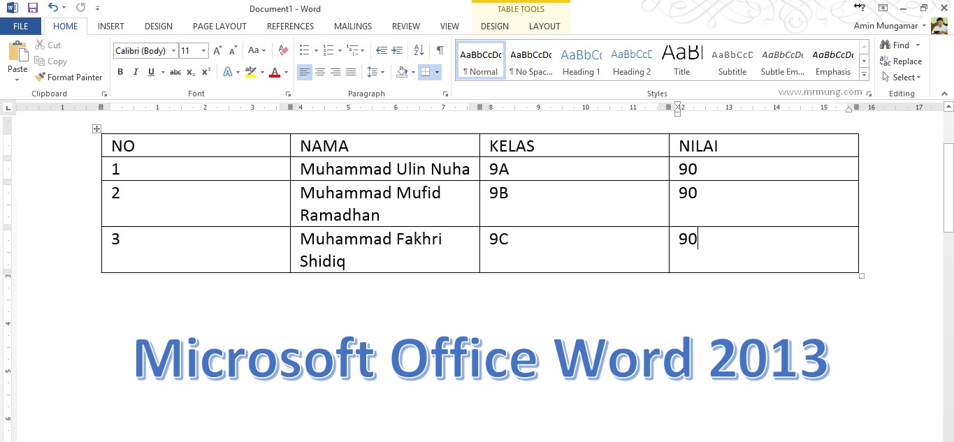 Cara Menggunakan Microsoft Word 2013