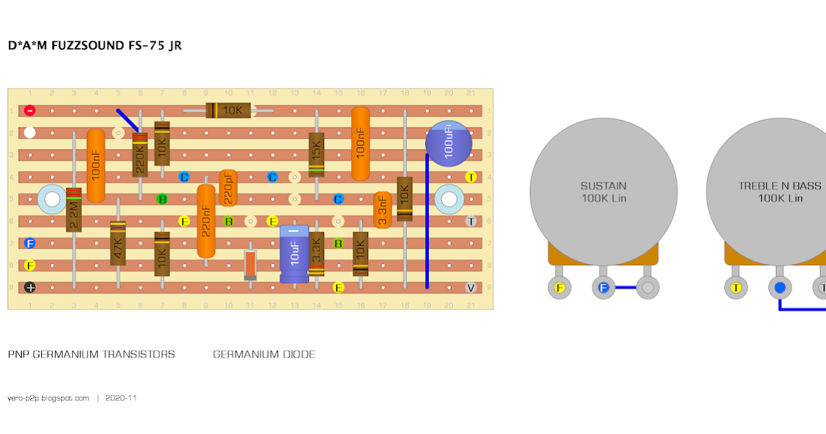 Guitar Effects Vero Point to Point Tag Board Layouts D*A*M