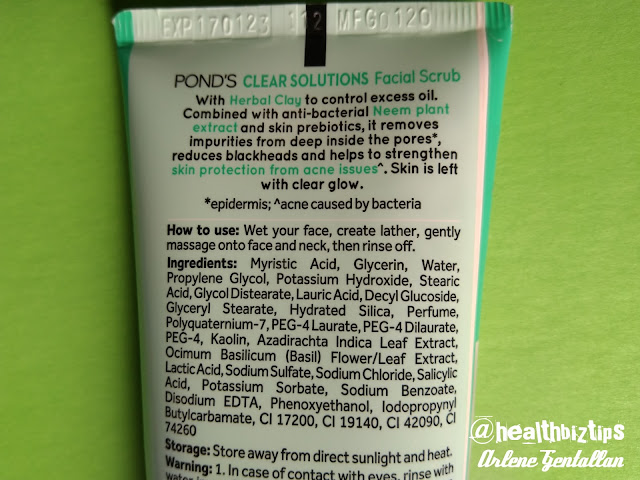 POND'S CLEAR SOLUTIONS facial scrub WITH HERBAL CLAY Review | @healthbiztips