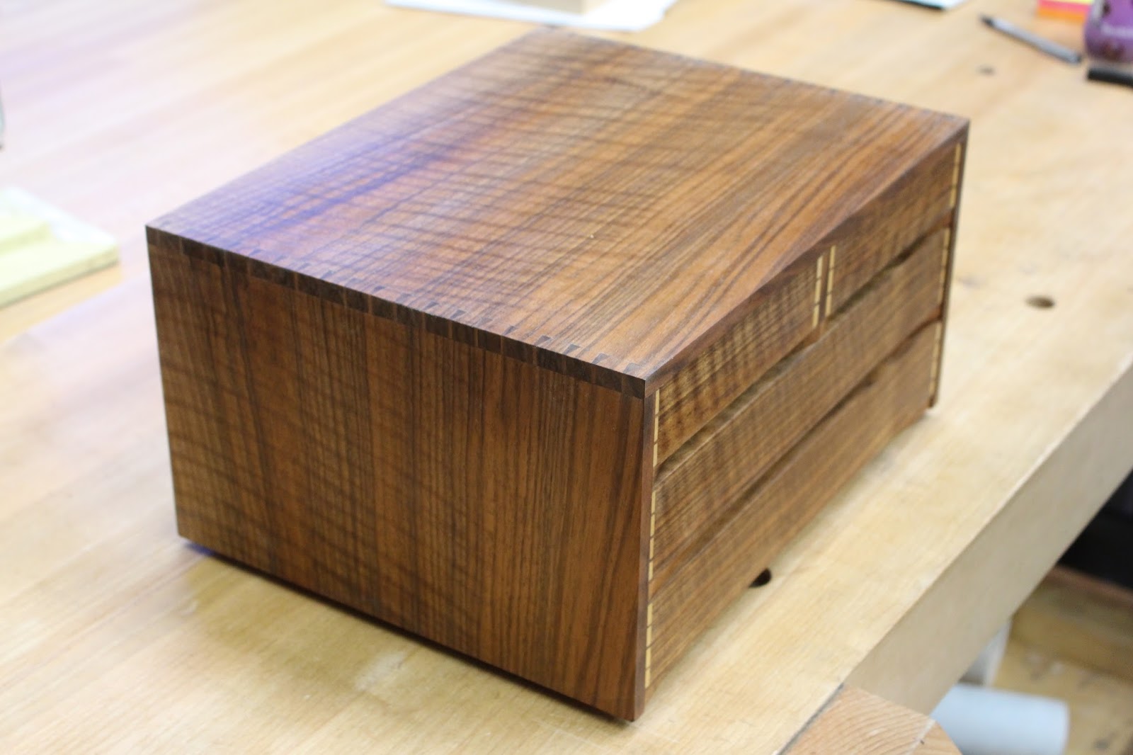 David Barron Furniture Alan Peters Walnut Box.