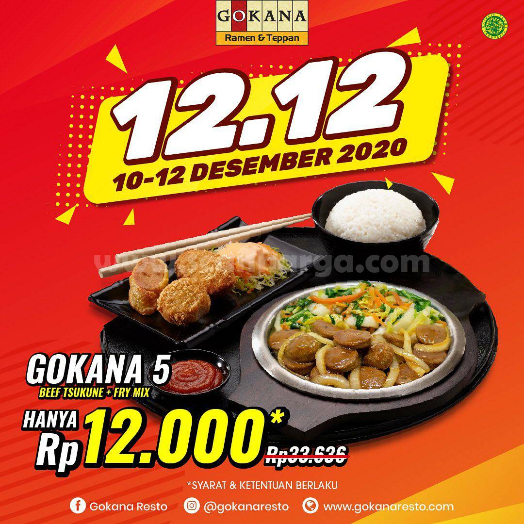 Gokana Promo 12.12 - Menu Baru Gokana 5 hanya Rp 12.000,- - scanharga