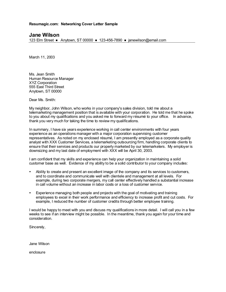 Email Cover Letter Enclosure Sample Letter