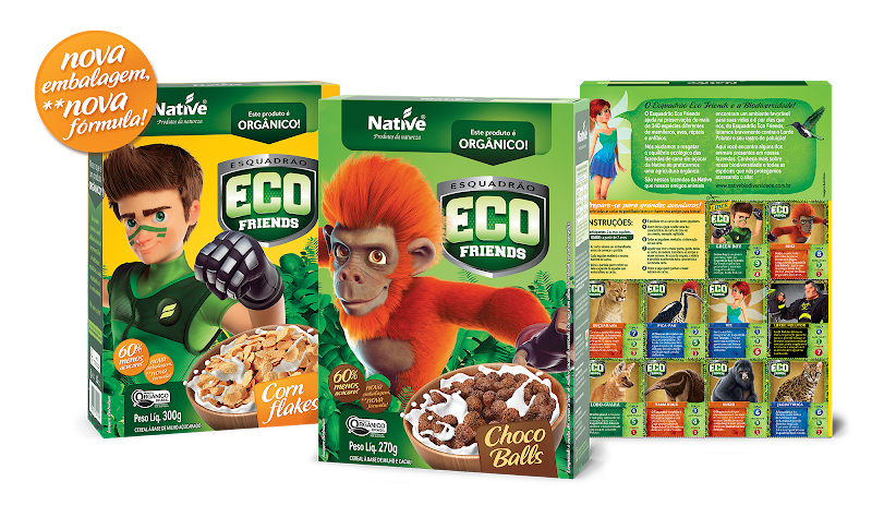 Native renova embalagem e formulação de sua linha de cereais Eco Friends Native renova embalagem e formulação de sua linha de cereais Eco Friends