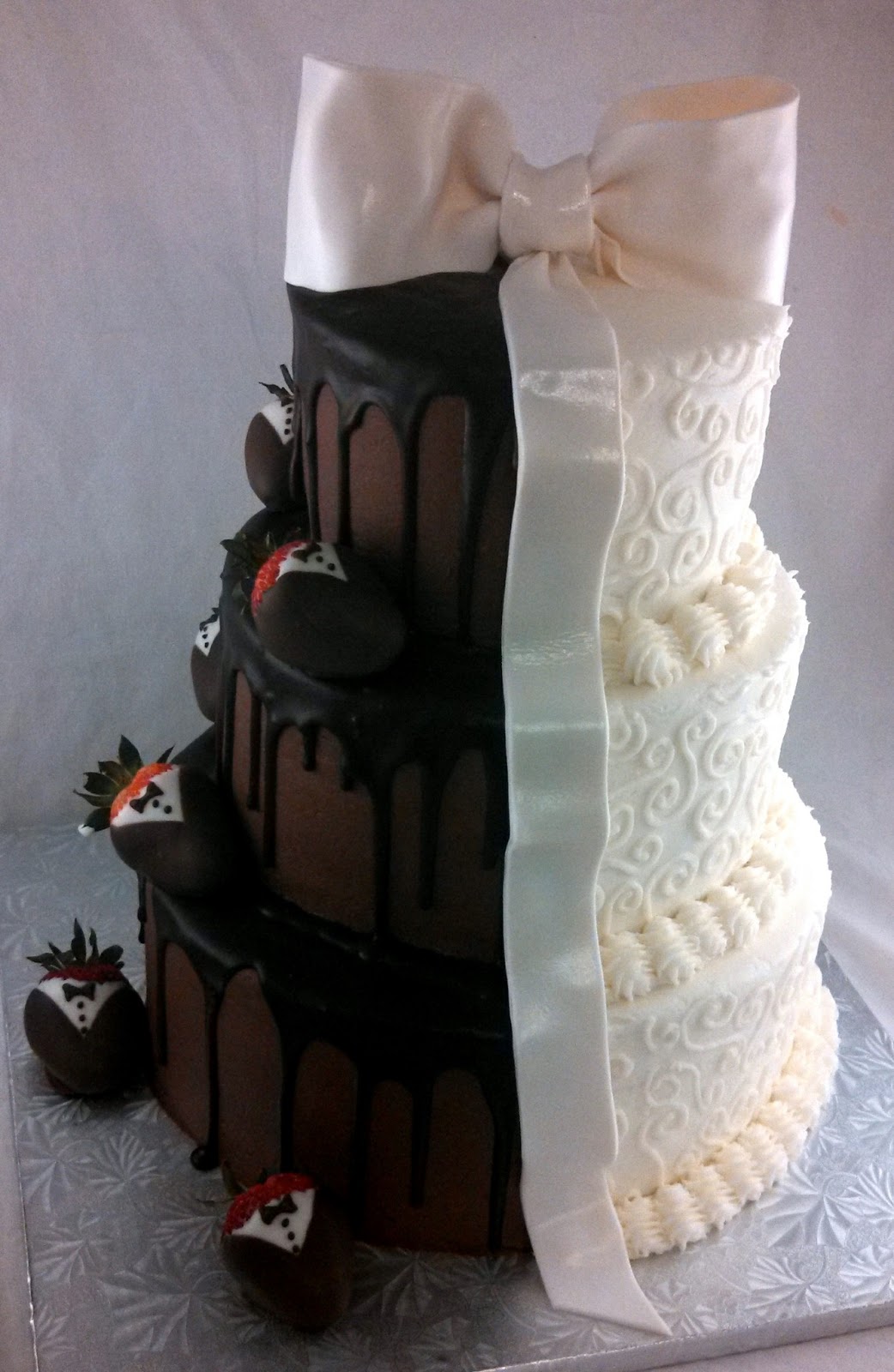 Sugar & Spice Sweets Half and Half Wedding Cake