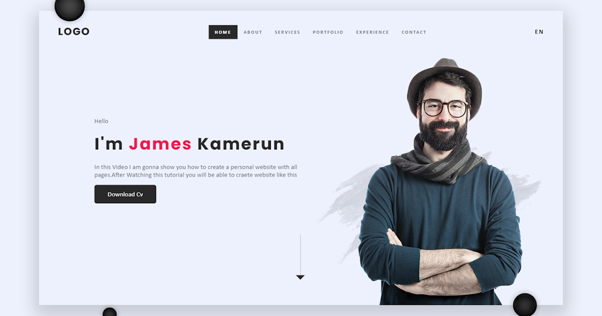 How To Make A Personal Website Using HTML And CSS