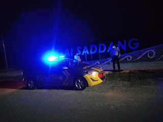 Malam Anda Aman, Polsek Enrekang Aktif Lakukan Blue light Patrol di Kota Enrekang