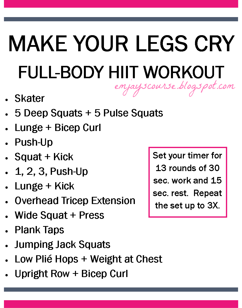 emjay's course Make Your Legs Cry (FullBody HIIT Workout)