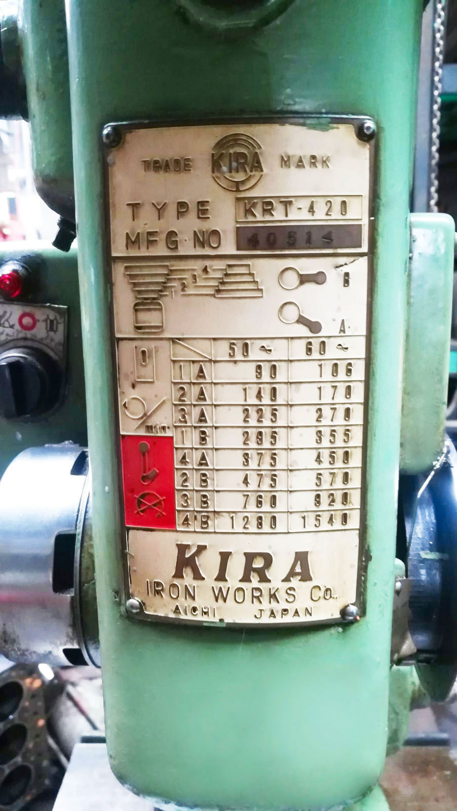 Products Kira drill press KRT420 from Japan
