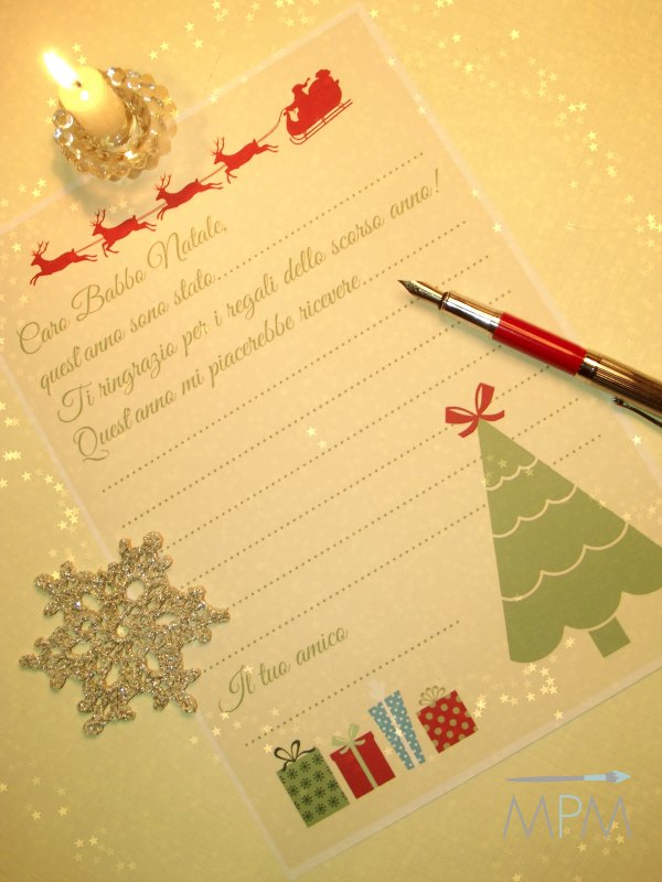 Free printables - Letterina per Babbo Natale