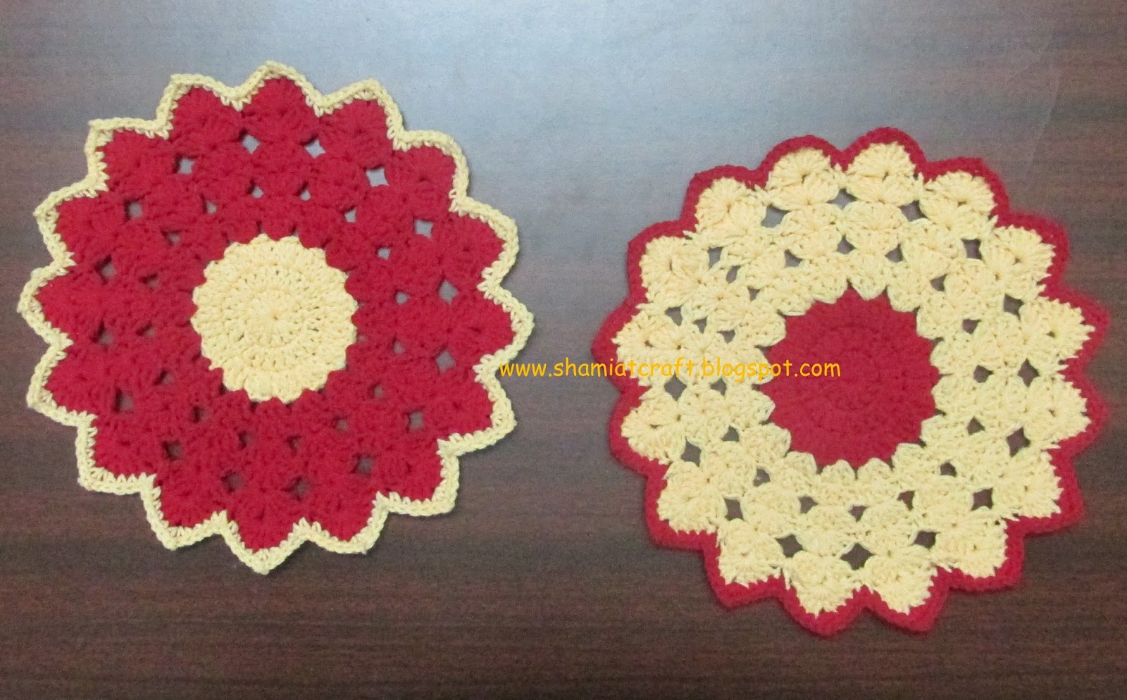 My craft works Crochet round table mat