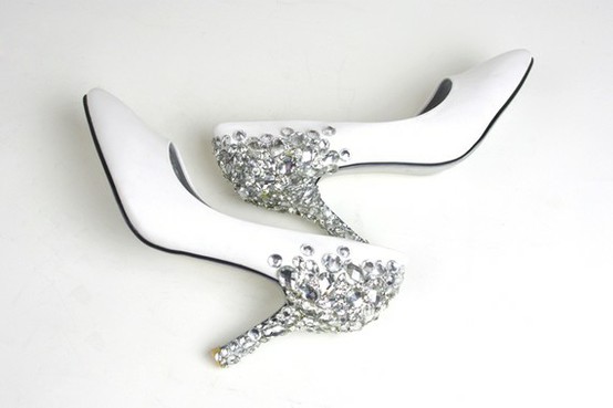 navy sparkly shoes