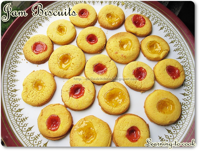 Learning to cook Jam Biscuits