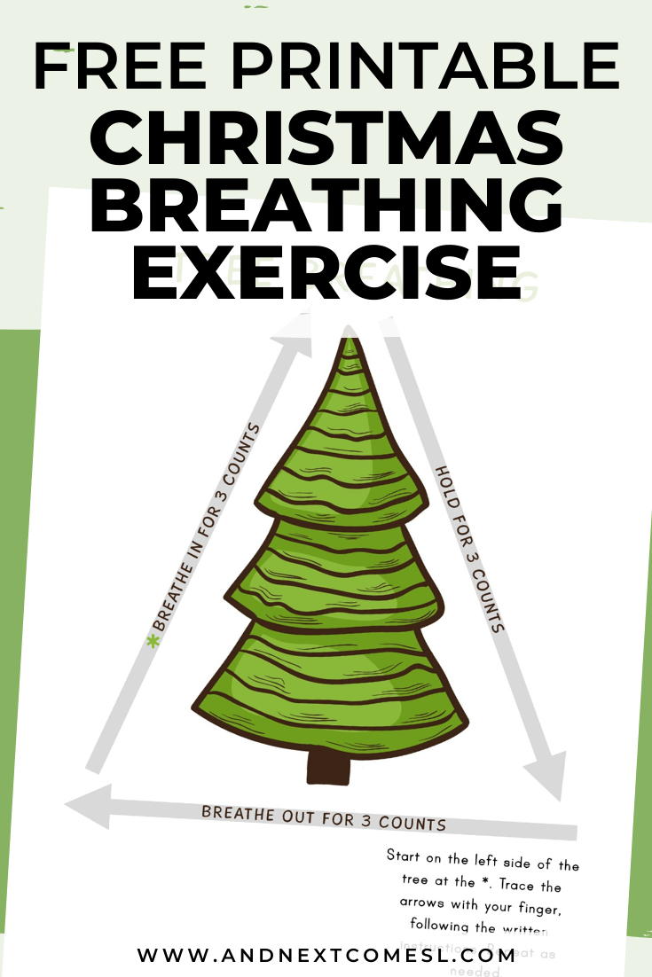 Christmas Tree Deep Breathing Exercise {Free Printable Poster Included