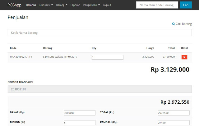 Source Code Aplikasi Penjualan (Point of Sale) Untuk Toko Source Code Aplikasi Penjualan (Point of Sale) Untuk Toko