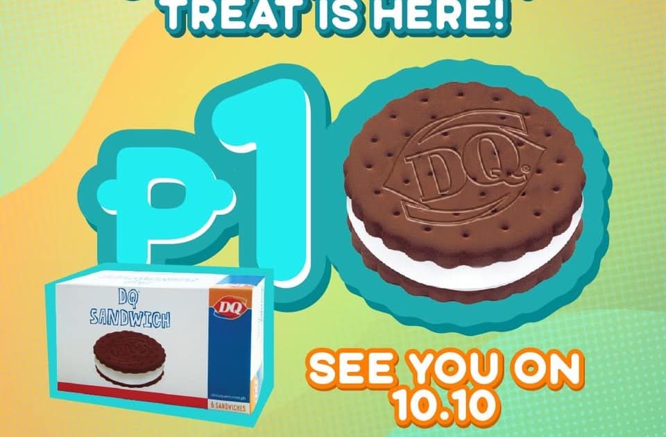 Manila Shopper Dairy Queen P10 Box of DQ Sandwich on 10.10 Promo
