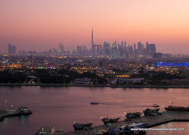 vue sur les toits de Dubaï depuis l'hôtel Hilton