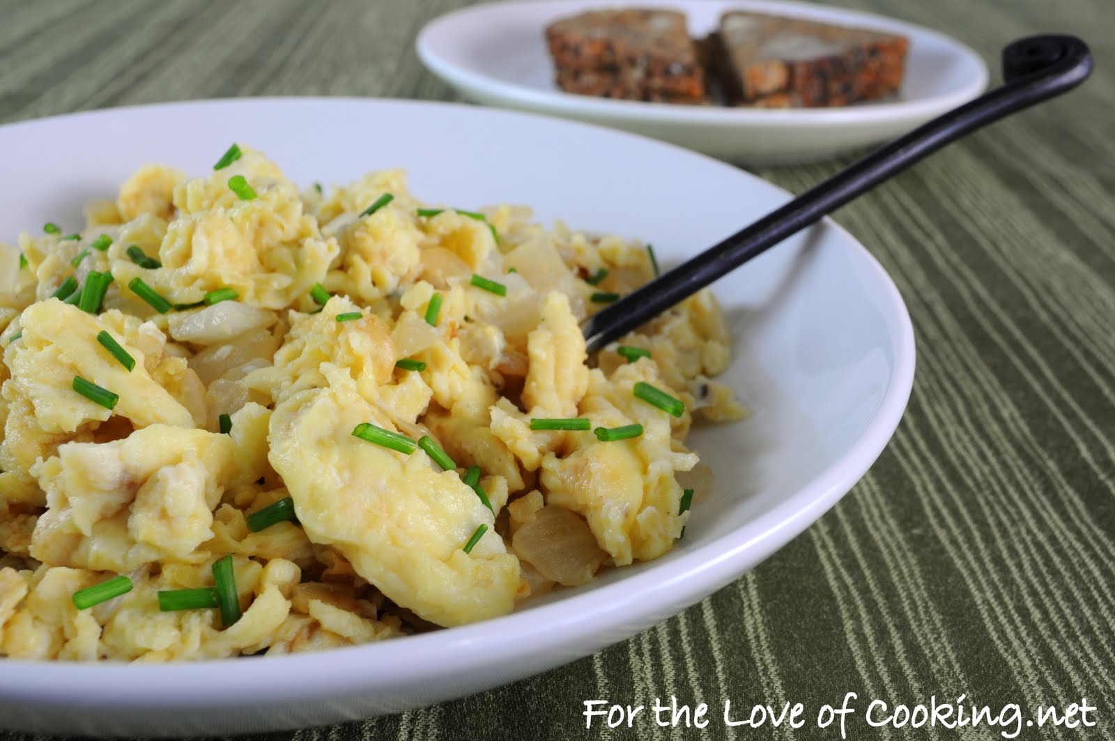 Caramelized Onion Scrambled Eggs For the Love of Cooking