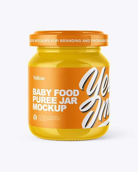 6 Different Design Baby Food Jar Mockup