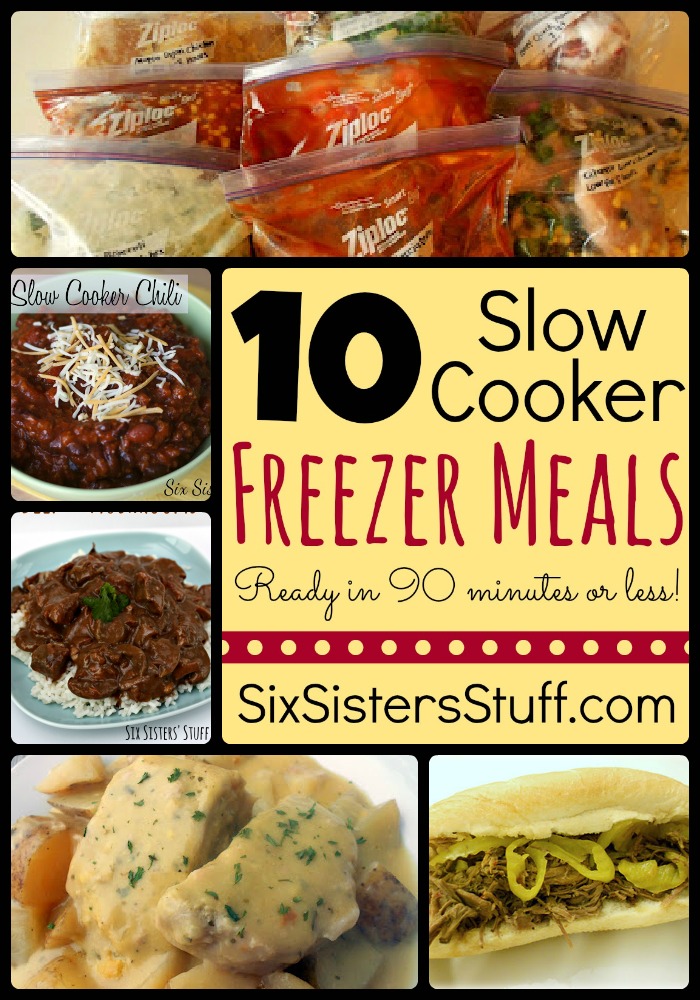 10 Slow Cooker Freezer Meals in Less than 90 Minutes | Six Sisters' Stuff