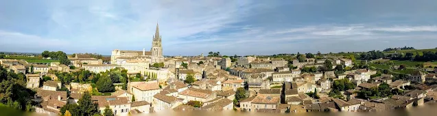 Panorama of UNESCO World Heritage Rated Saint Emilion France