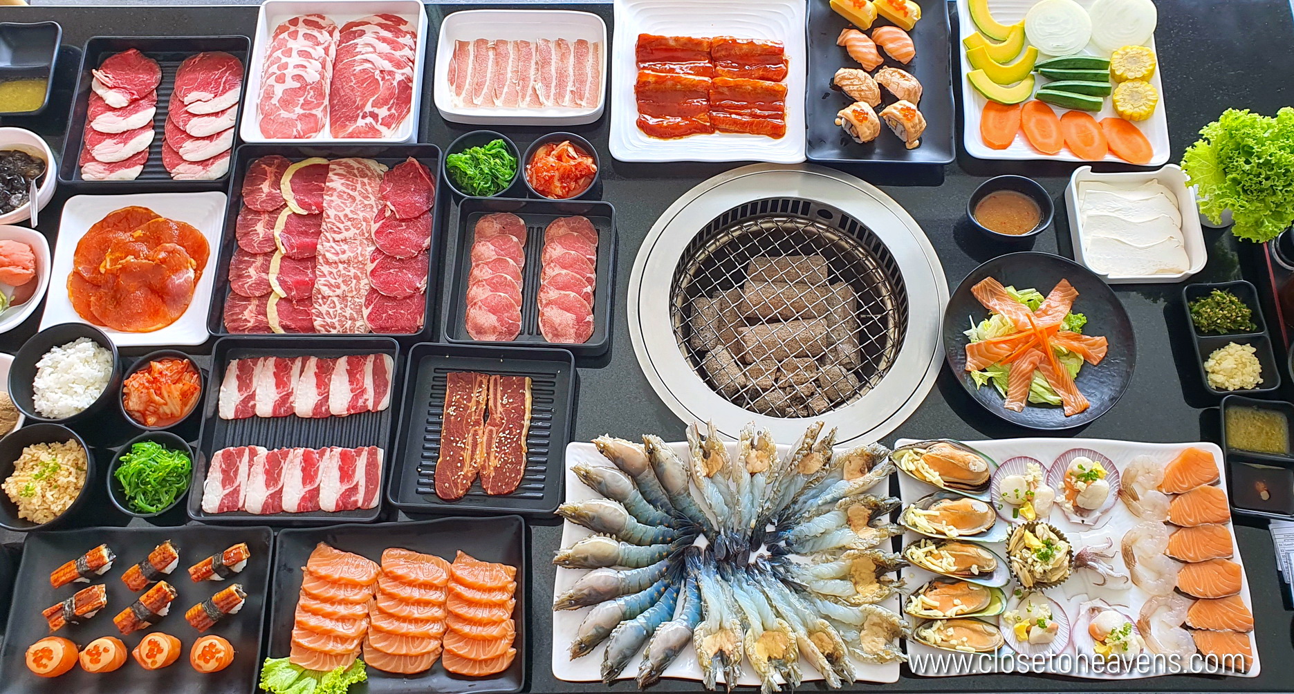 Gyu-Ya Yakiniku บุฟเฟ่ต์เนื้อย่าง กุ้งแม่น้ำ สไตล์ญี่ปุ่น