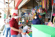 Bupati Lampung Selatan Tinjau Pedagang Eks Pasar Bakau Heni di Pasar Siring Itik 