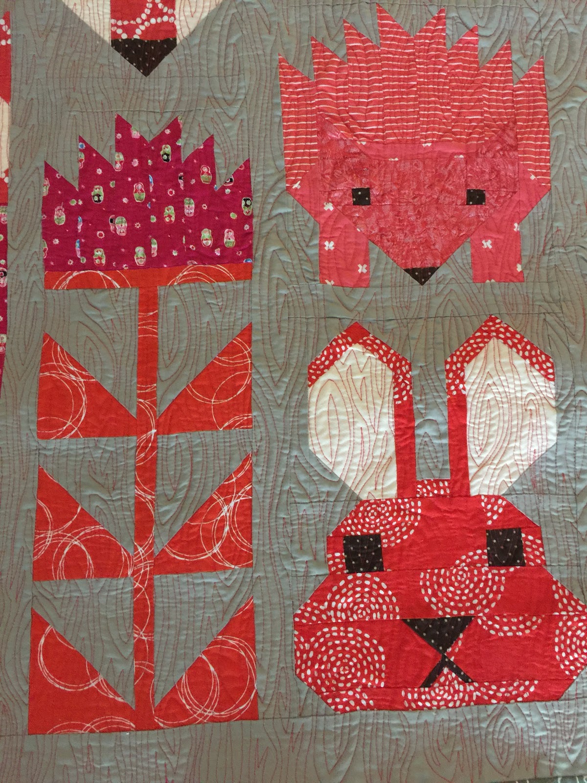 dream quilt create: Fancy Fox quilted!