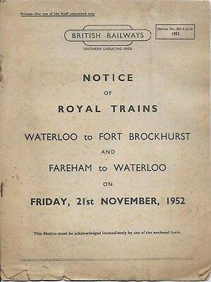 Working Notice for Royal Train