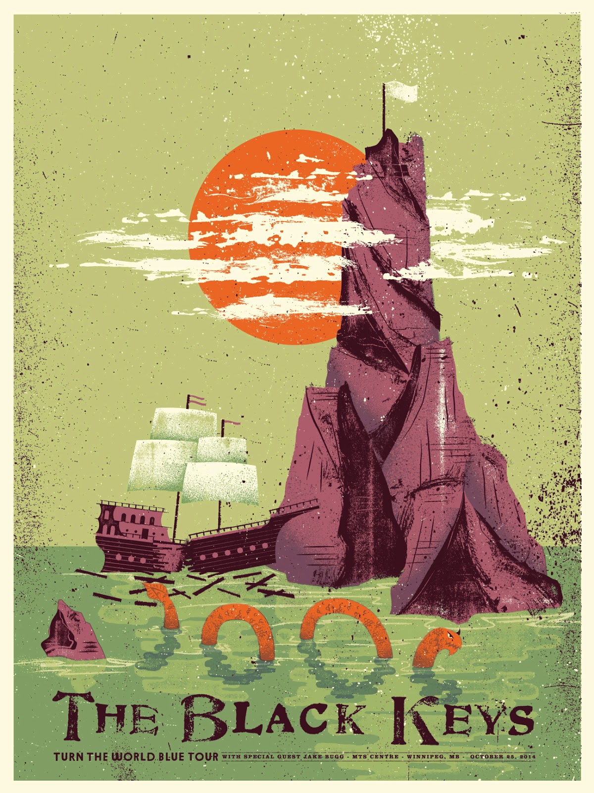 INSIDE THE ROCK POSTER FRAME BLOG Black Keys Winnipeg, Manitoba Poster