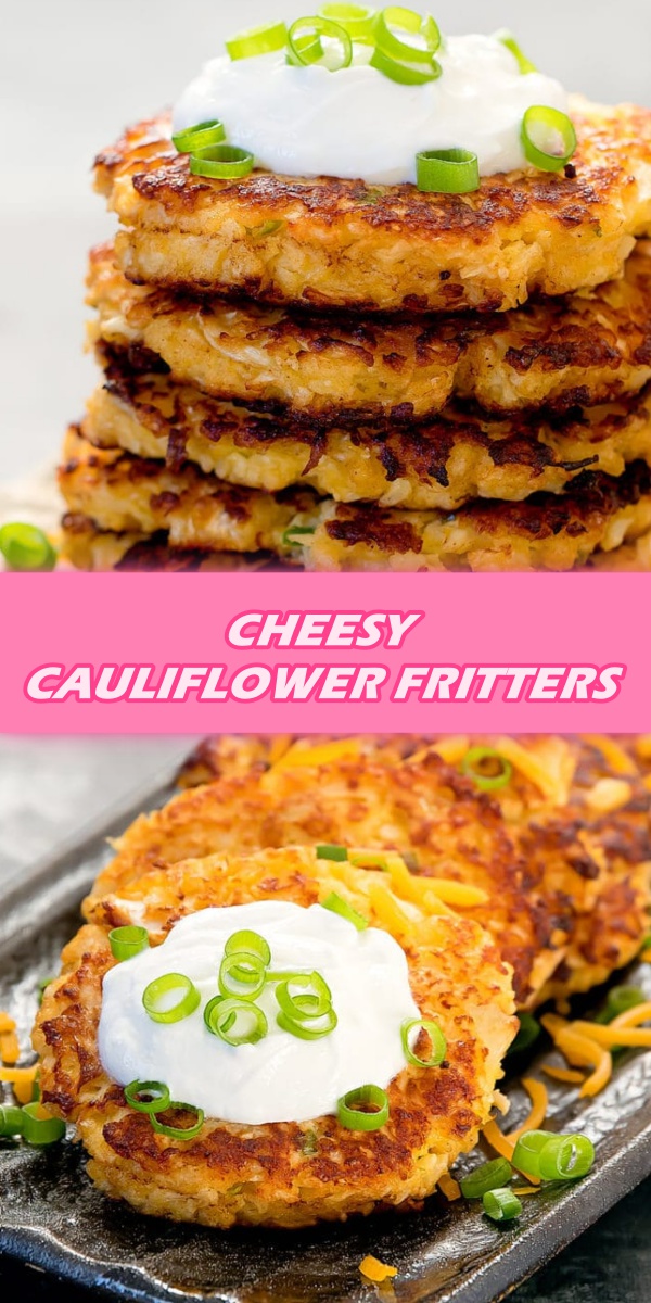 CHEESY CAULIFLOWER FRITTERS (KETO, LOW CARB) Yummy Yum