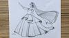 How to Draw a Girl with Party Gown // Beautiful Princess Drawing // Pencil Sketch