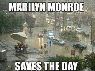 Funny Rainy Day Memes and Images, Marilyn Monroe funny memes