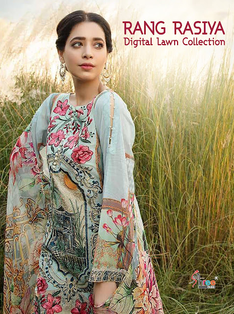 Shree Fab Rang Rasiya Digital lawn pakistani Suits wholesaler