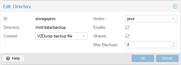 Menambahkan Storage di Proxmox