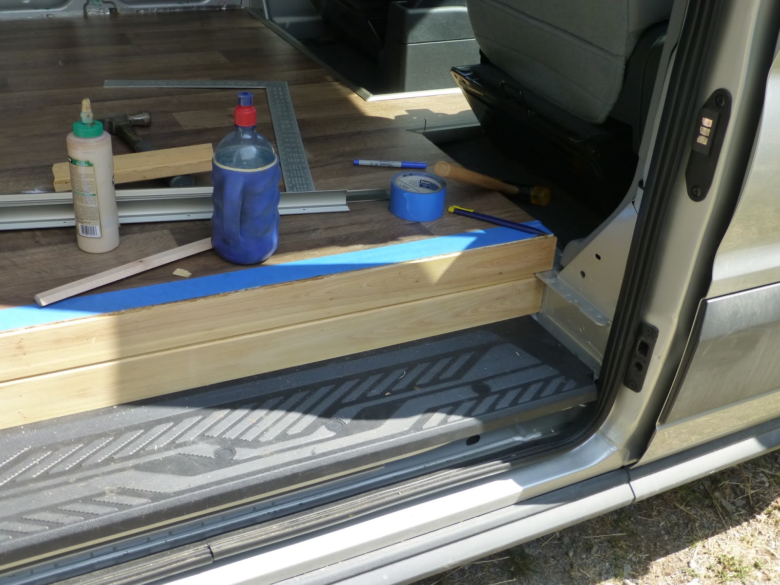 Building Annie a Transit Campervan Conversion Laying the Vinyl Floor