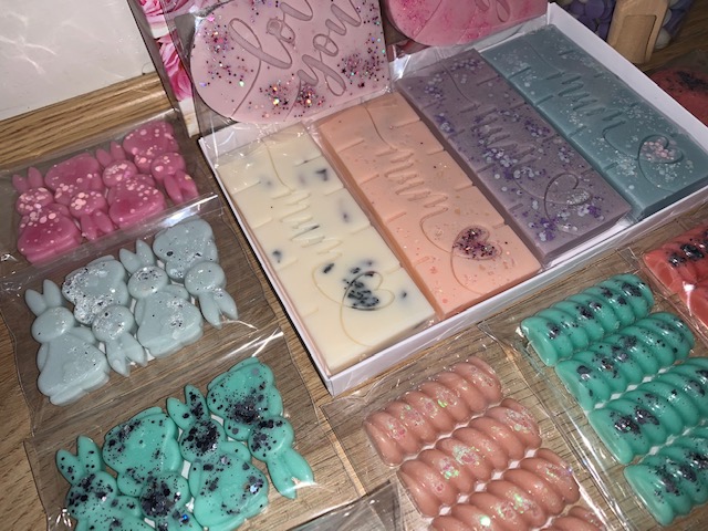 Wax melts in all different shapes, colours and scents