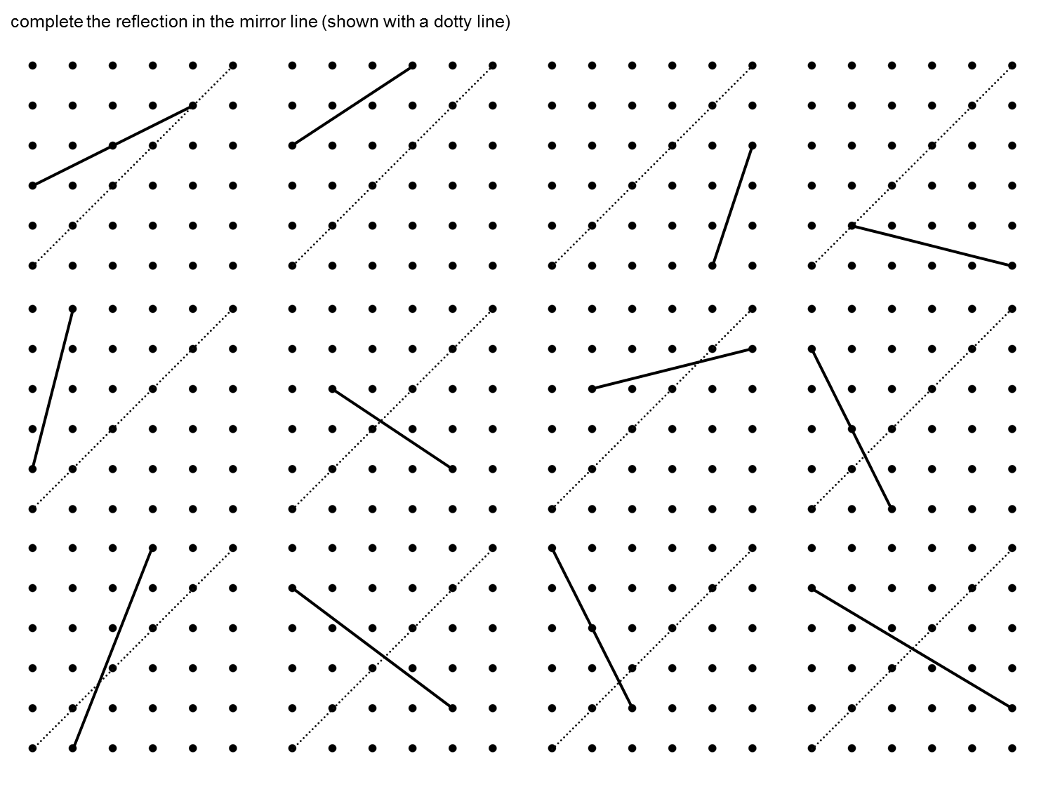 MEDIAN Don Steward mathematics teaching reflecting diagonally