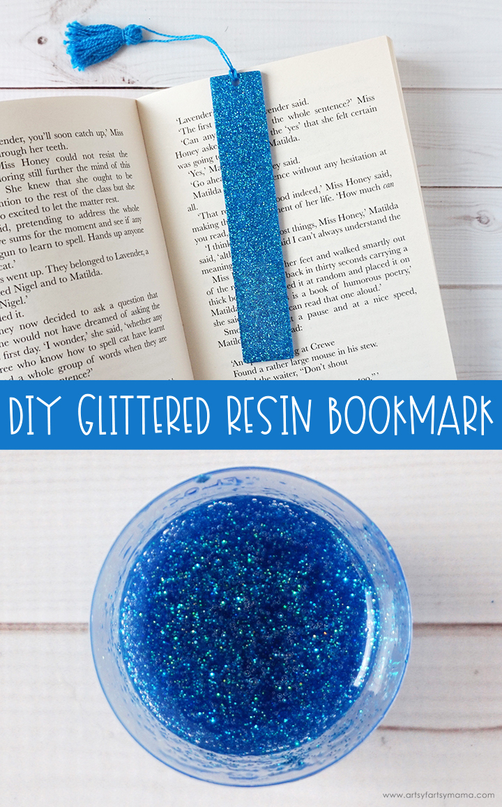 Glittered Resin Bookmark