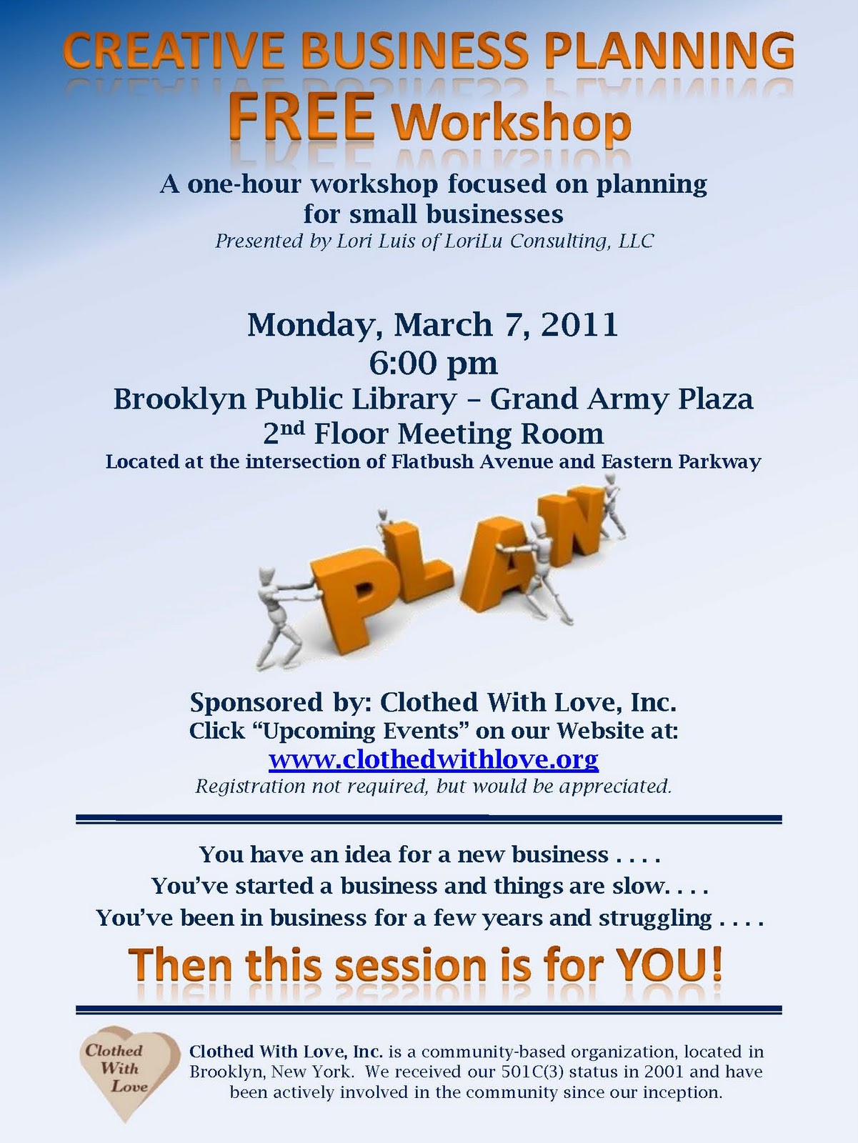 Business planning workshop sample image