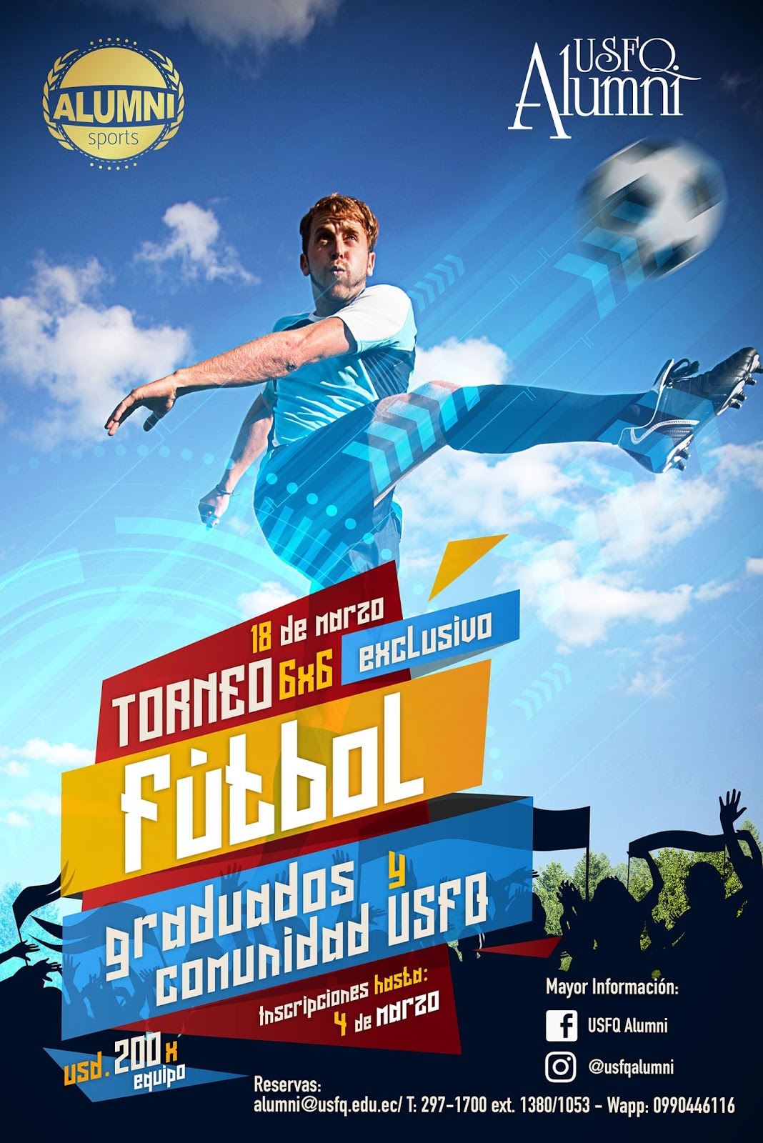 TORNEO DE FUTBOL ALUMNI SPORTS 2017 Vive Conectado Alumni USFQ
