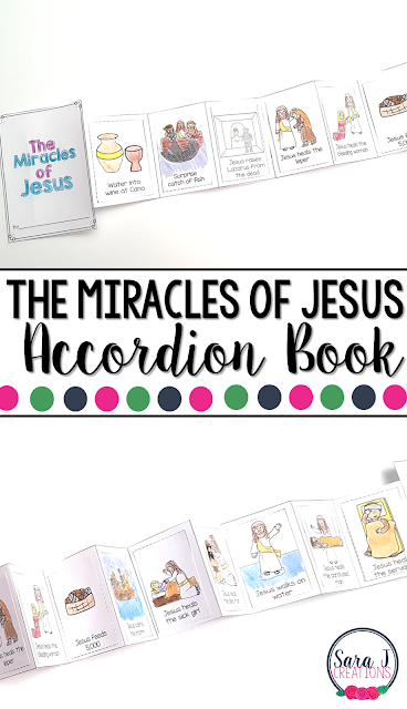 The Miracles of Jesus Mini Book is the perfect activity for teaching kids about 12 of the miracles that Jesus performed