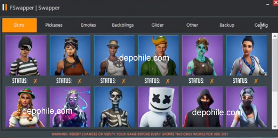 Fortnite FSwapper Skin & Kostüm Alma Hilesi İndir Mayıs 2019