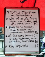 The menu for Kung Fu Hoagies food cart in Philadelphia, PA