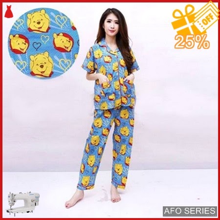 AFO660 Model Fashion Pajamas Pooh Blue Modis Murah BMGShop