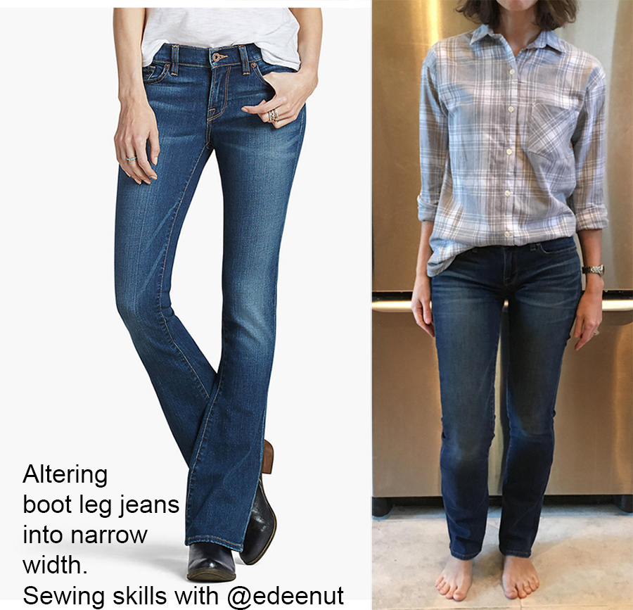 bootcut to straight leg